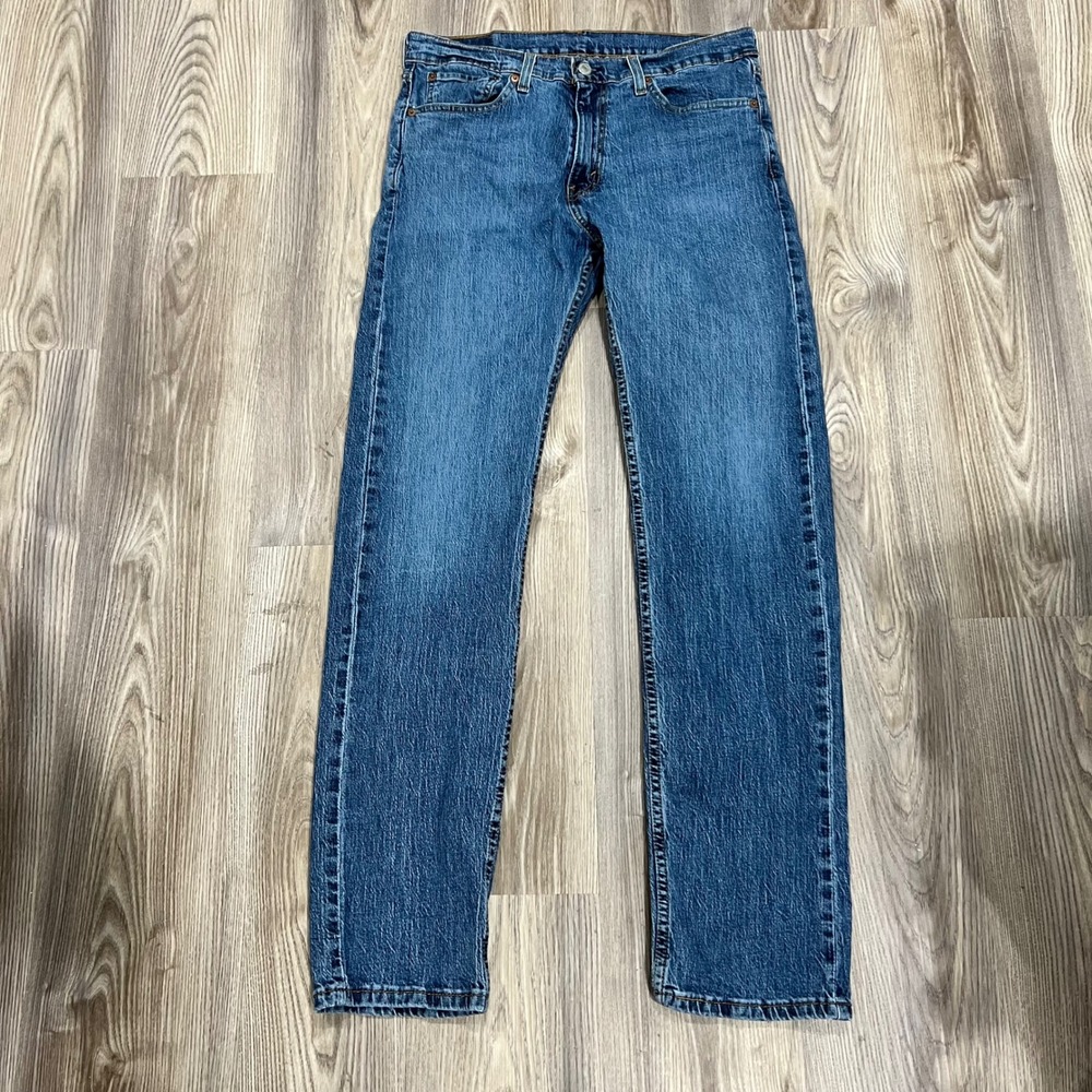 Levis 505 Jeans Mens 32x32 Blue Regular Fit Straight Leg Mens Blue Denim wash - Picture 7 of 8